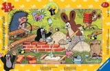 Deskové puzzle Ravensburger 15 dílků Krtek a kamarádi: Stavba domečku