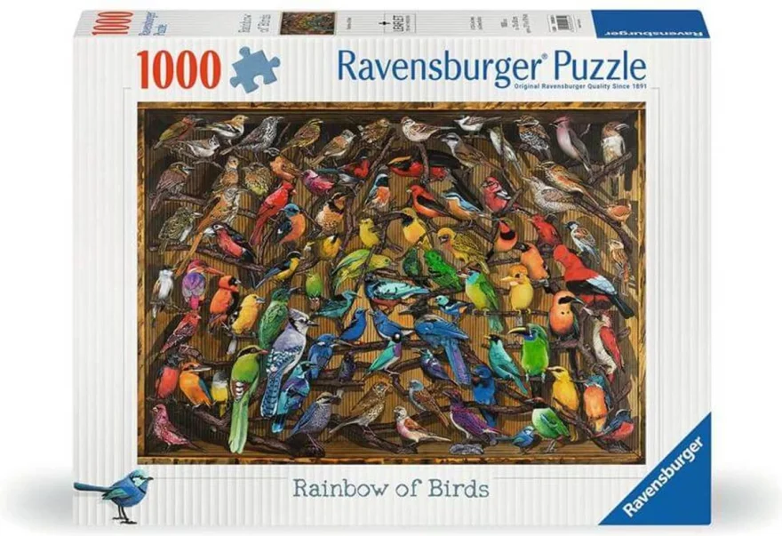 Puzzle Ravensburger 1000 dílků Duha z ptáků