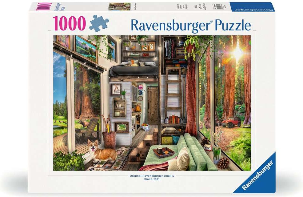 Ravensburger puzzle Chata v lese 1000 dílků