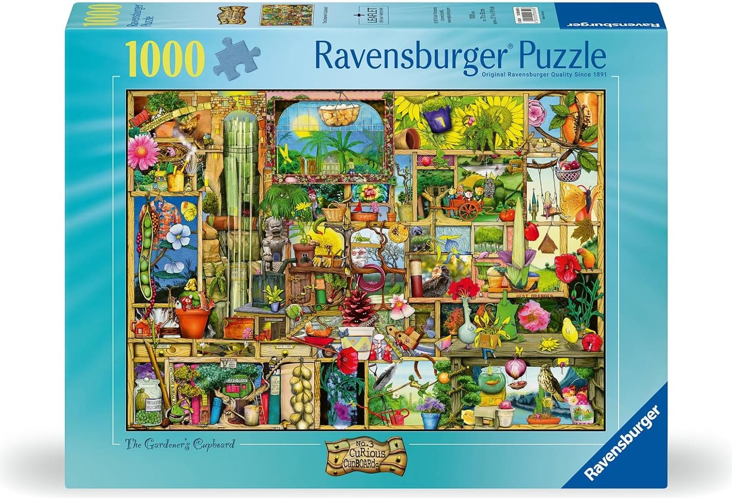 Puzzle Ravensburger 1000 dílků Curious Cupboards č. 3 - Zahradníkova skříň