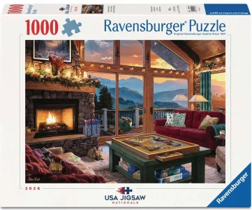 Puzzle Ravensburger 1000 dílků Skládání puzzle v horách - USA Jigsaw Nationals 2026