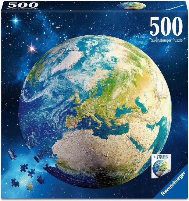 Kulaté puzzle Ravensburger 500 dílků Planeta Země