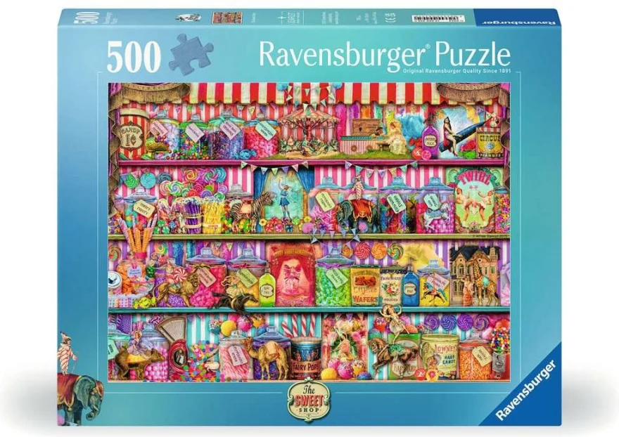 Puzzle Ravensburger 500 dílků Obchod s cukrovinkami