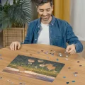 Puzzle Ravensburger 500 dílků Síla přírody: Pampelišky v západu slunce