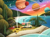 Puzzle Ravensburger 500 dílků Hvězdné kempování (Camp Sight)