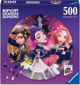 Kulaté puzzle Ravensburger 500 dílků K-pop: Lovkyně démonů - Pro fanoušky!