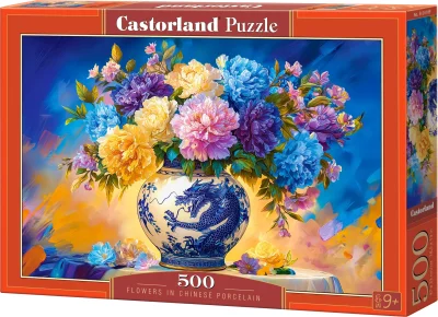 Puzzle Castorland 500 dílků Květiny v čínské porcelánové váze