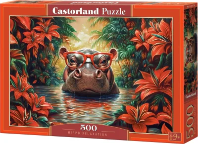 Puzzle Castorland 500 dílků Hroší relaxace