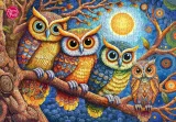 Puzzle Cherry Pazzi 500 dílků Sovy v měsíčním svitu