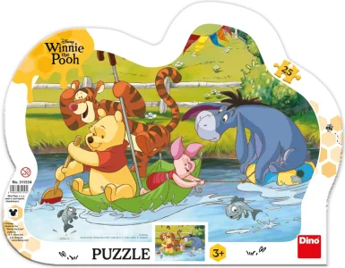 Deskové puzzle Dino 25 dílků Medvídek Pú na plavbě