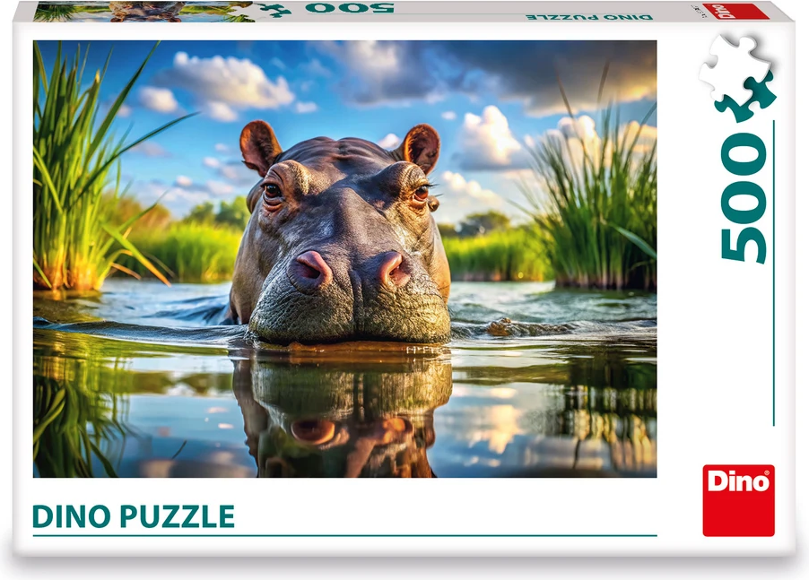 Puzzle Dino 500 dílků Roztomilý hroch