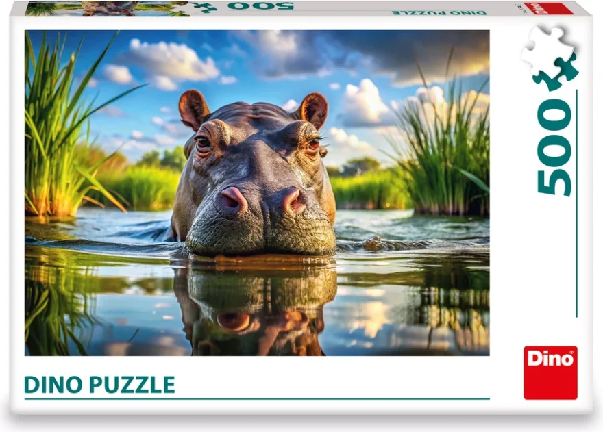 Puzzle Dino 500 dílků Roztomilý hroch