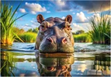 Puzzle Dino 500 dílků Roztomilý hroch
