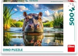 Puzzle Dino 500 dílků Roztomilý hroch