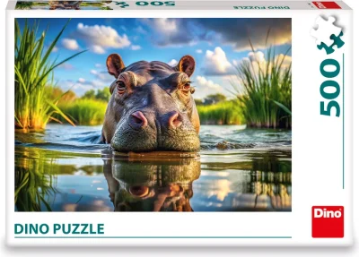 Puzzle Dino 500 dílků Roztomilý hroch