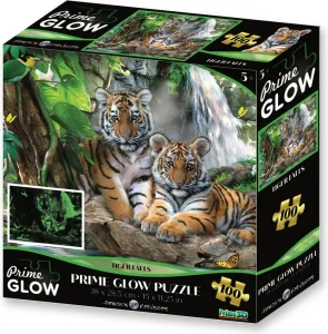 Svítící puzzle s 3D efektem Prime 3D 100 dílků Tygří vodopád