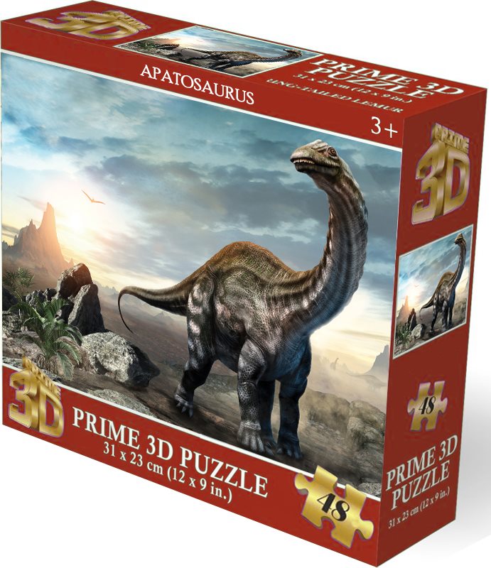 Puzzle s 3D efektem Prime 3D 48 dílků Apatosaurus