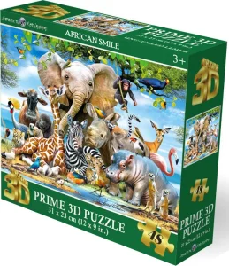 Puzzle s 3D efektem Prime 3D 48 dílků Africký úsměv