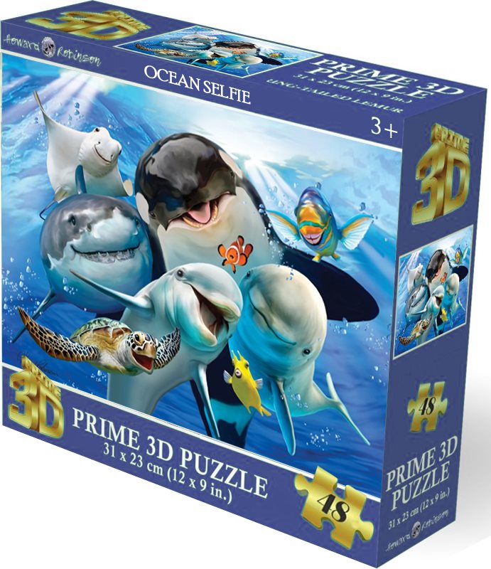 Puzzle s 3D efektem Prime 3D 48 dílků Podmořské selfie