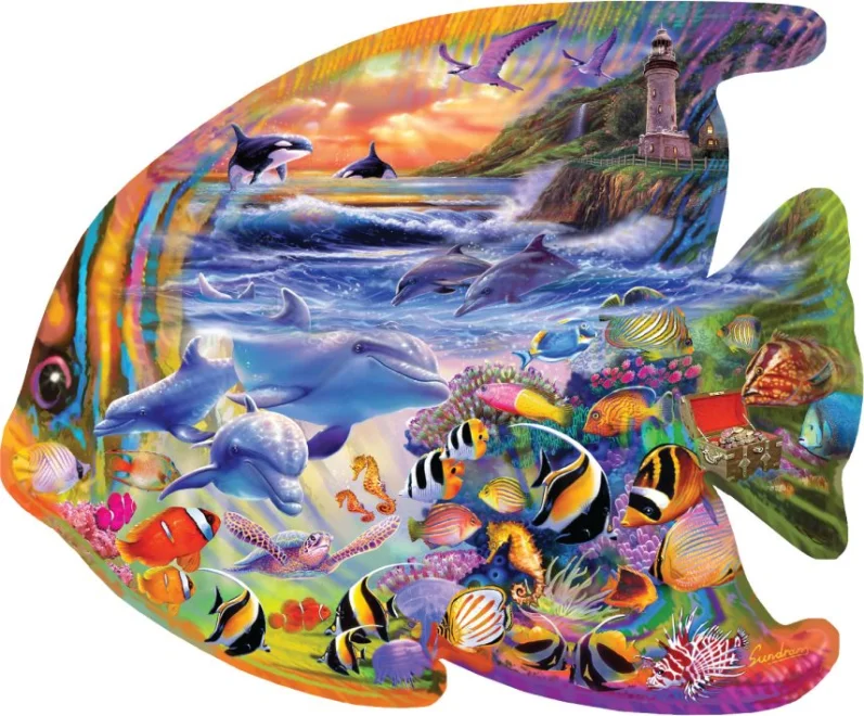 Dřevěné puzzle Prime3D 200 dílků Rybka