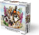 Dřevěné puzzle Prime3D 200 dílků Selfie domácích mazlíčků
