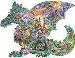Dřevěné puzzle Prime3D 300 dílků Začarovaný drak