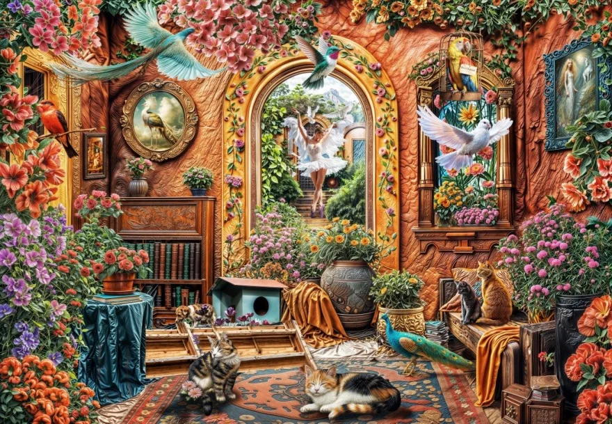 Puzzle Grafika 1000 dílků Okouzlující svět tanečnice
