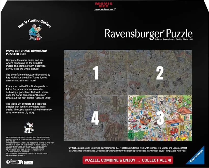 Puzzle Ravensburger 1000 dílků Ray's Comic – Movie Set: Město duchů (2)