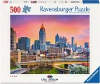 Puzzle Ravensburger 500 dílků Panorama Atlanty za soumraku