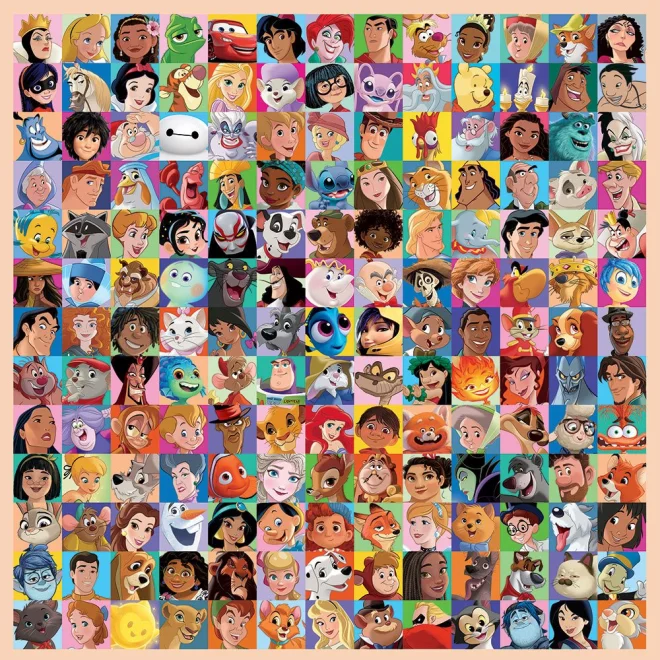 Čtvercové puzzle Hachette Puzzle 1000 dílků Kdo je kdo v Disney