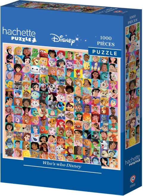 Čtvercové puzzle Hachette Puzzle 1000 dílků Kdo je kdo v Disney
