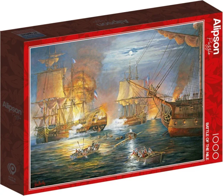 Puzzle Alipson 1000 dílků Lodní bitva na Nilu