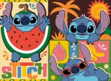 Oboustranné puzzle pro děti Lisciani MAXI 4x48 dílků Stitch (s omalovánkami)