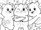 Oboustranné puzzle pro děti Lisciani MAXI 4x48 dílků Care Bears (s omalovánkami)