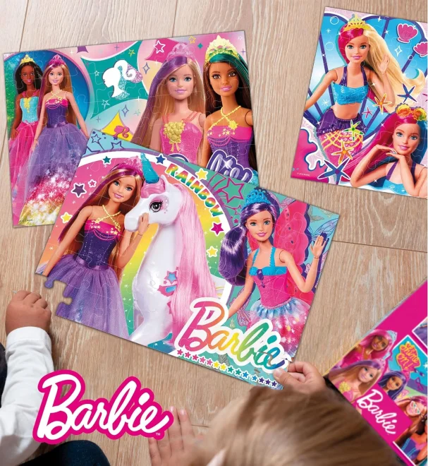 Puzzle pro děti Lisciani MAXI 4x48 dílků Barbie 4v1