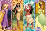 Oboustranné puzzle pro děti Lisciani MAXI 2x60 dílků Disney Princezny (s omalovánkami)