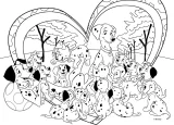 Oboustranné puzzle pro děti Lisciani MAXI 4x48 dílků Disney Classics pohádky (s omalovánkami)