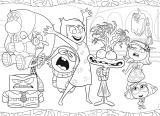 Oboustranné puzzle pro děti Lisciani MAXI 60 dílků V hlavě 2 (s omalovánkou)