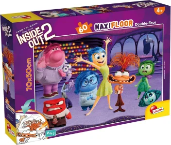 Oboustranné puzzle pro děti Lisciani MAXI 60 dílků V hlavě 2 (s omalovánkou)