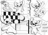 Oboustranné puzzle pro děti Lisciani MAXI 108 dílků Lilo & Stitch (s omalovánkou)