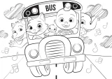 Oboustranné puzzle pro děti Lisciani MAXI 2x12 dílků Cocomelon (s omalovánkami)