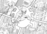 Oboustranné puzzle pro děti Lisciani MAXI 24 dílků Spider-Man (s omalovánkou)