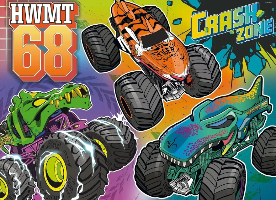Puzzle pro děti Lisciani MAXI 60 dílků Hot Wheels Monster Trucks