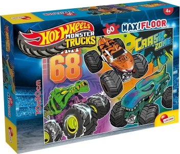 Puzzle pro děti Lisciani MAXI 60 dílků Hot Wheels Monster Trucks