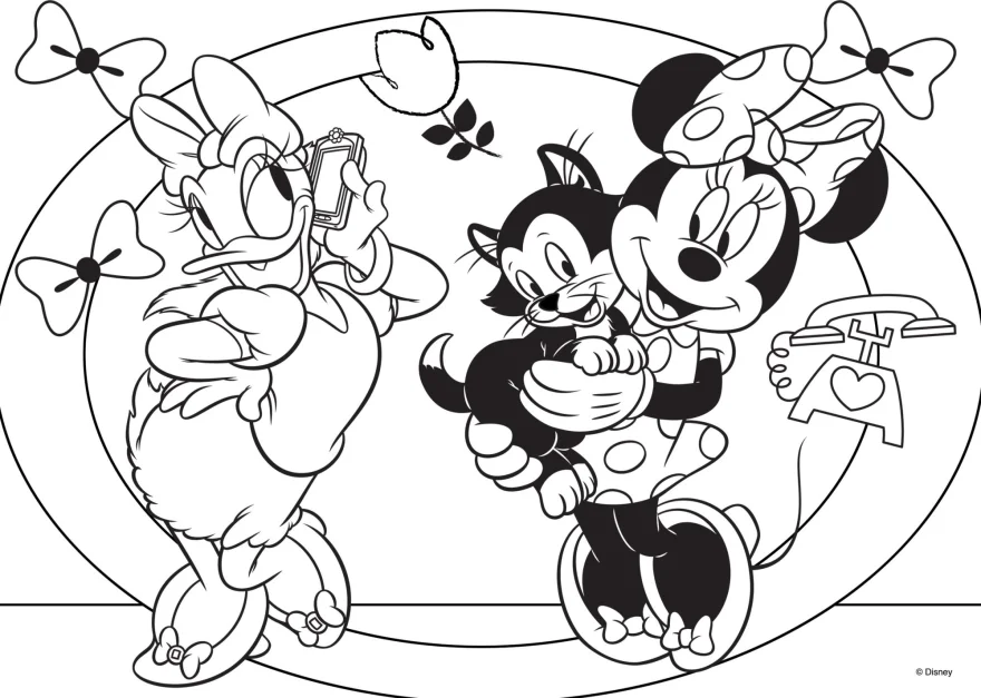 Oboustranné puzzle pro děti Lisciani MAXI 24 dílků Minnie (s omalovánkou)