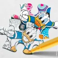 Oboustranné puzzle pro děti Lisciani MAXI 108 dílků Kačeří příběhy (s omalovánkou)