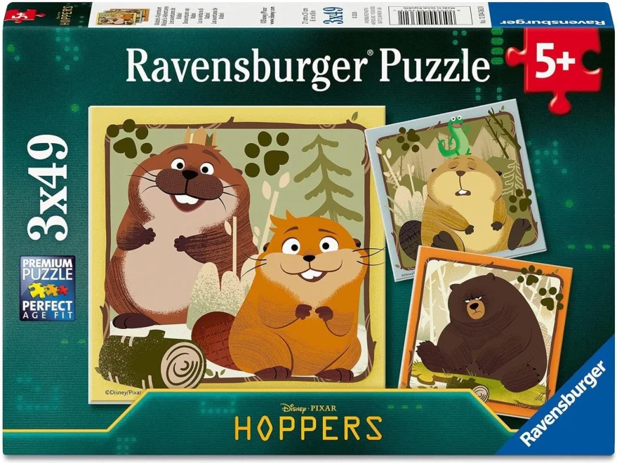 Puzzle pro děti Ravensburger 3x49 dílků Na skok do divočiny