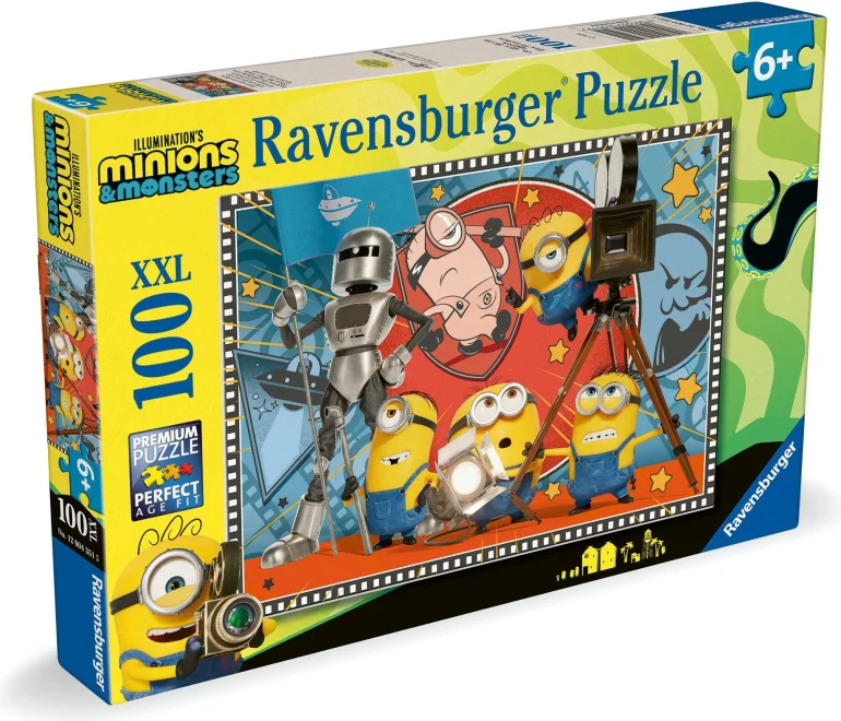 Puzzle pro děti Ravensburger 100 dílků XXL Mimoni a monstra