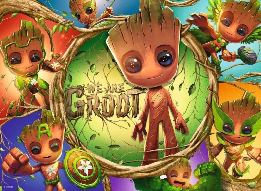 Puzzle pro děti Ravensburger 100 dílků XXL Marvel My jsme Groot!