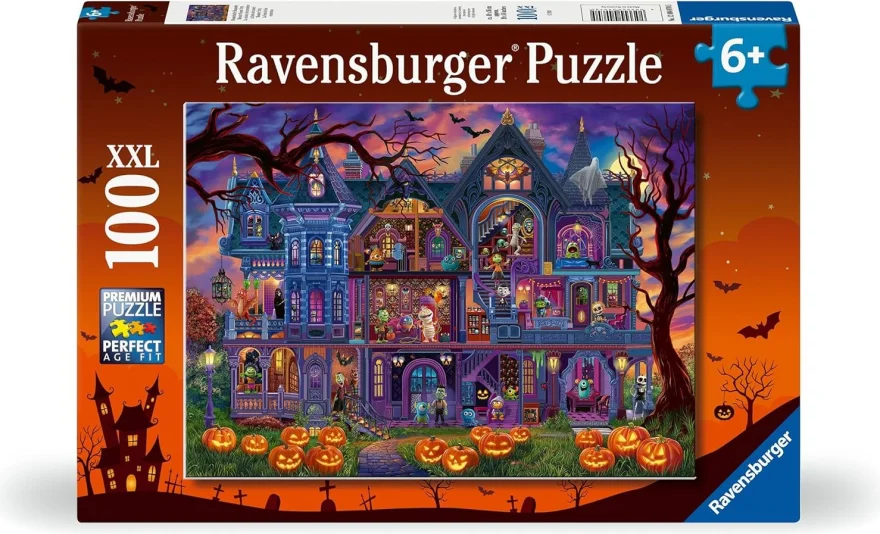 Puzzle pro děti Ravensburger 100 dílků XXL Párty v domě příšerek